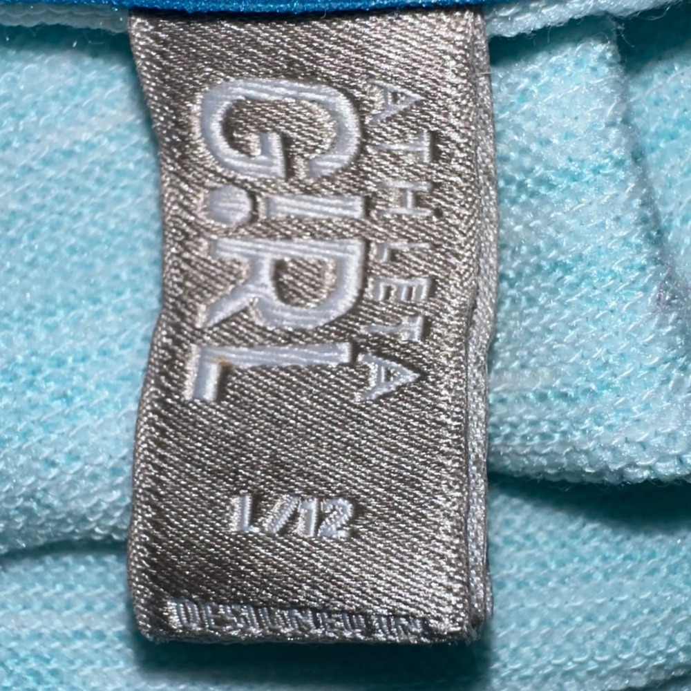 Athleta‎ Girl Hoodie Size L/12 Aqua Blue Pullover Sweatshirt Activewear - Picture 7 of 10